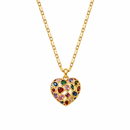 Rainbow Heart Necklace