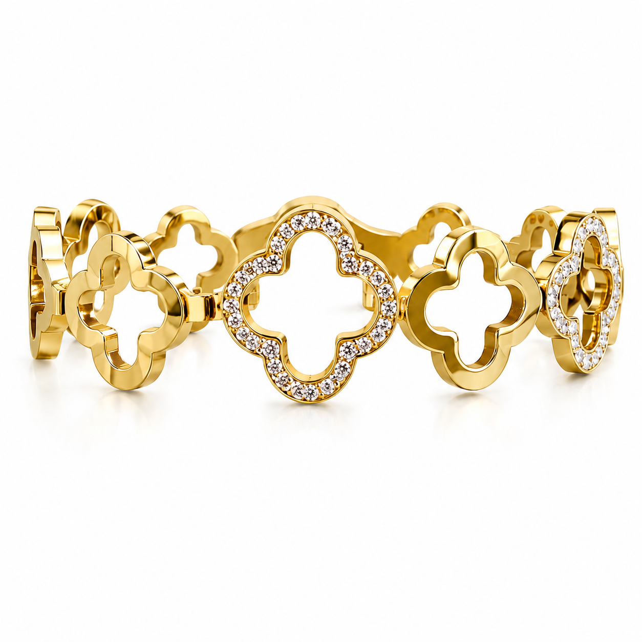 Clover Luxe Stainless Steel Bracelet
