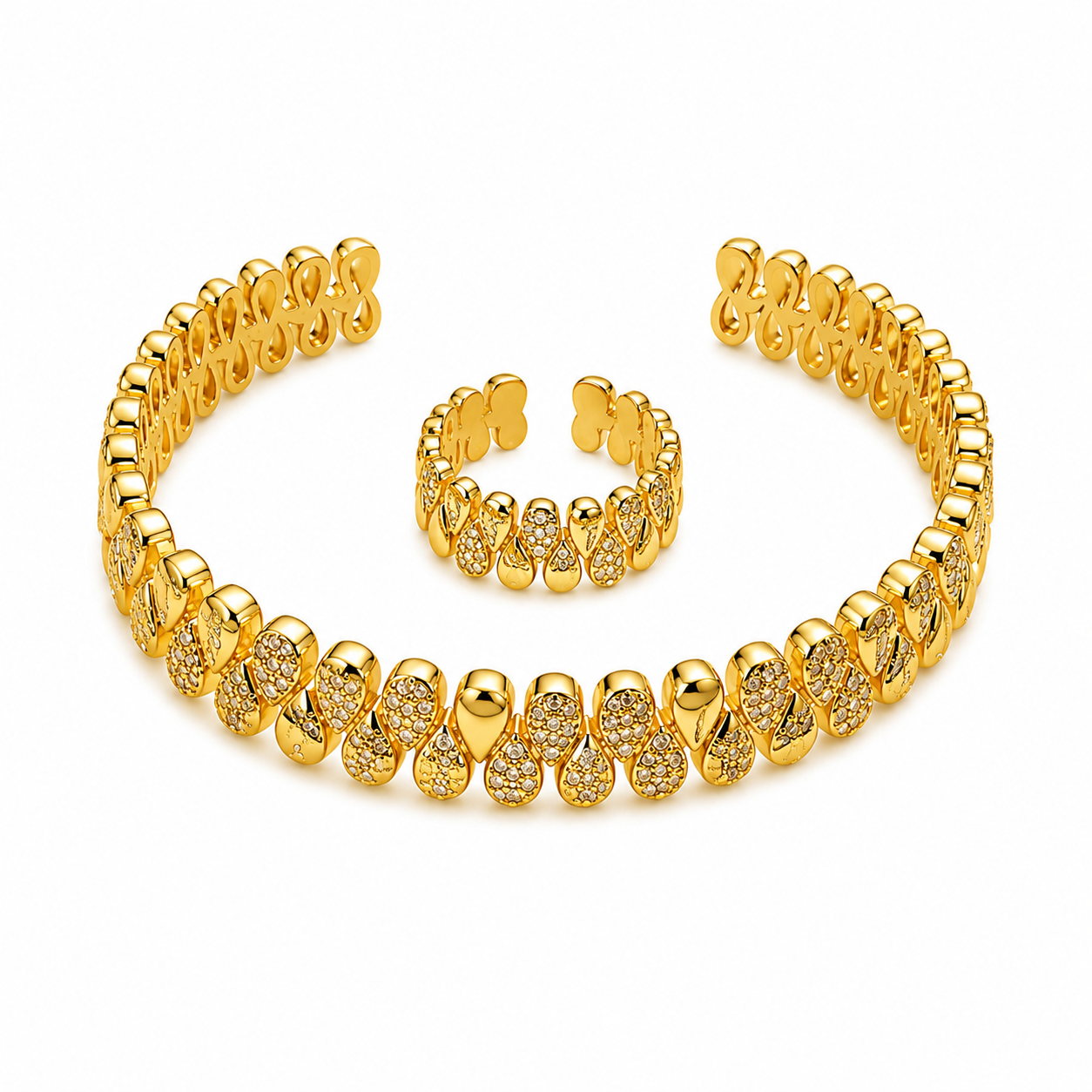 Drop Bangle & Ring Set