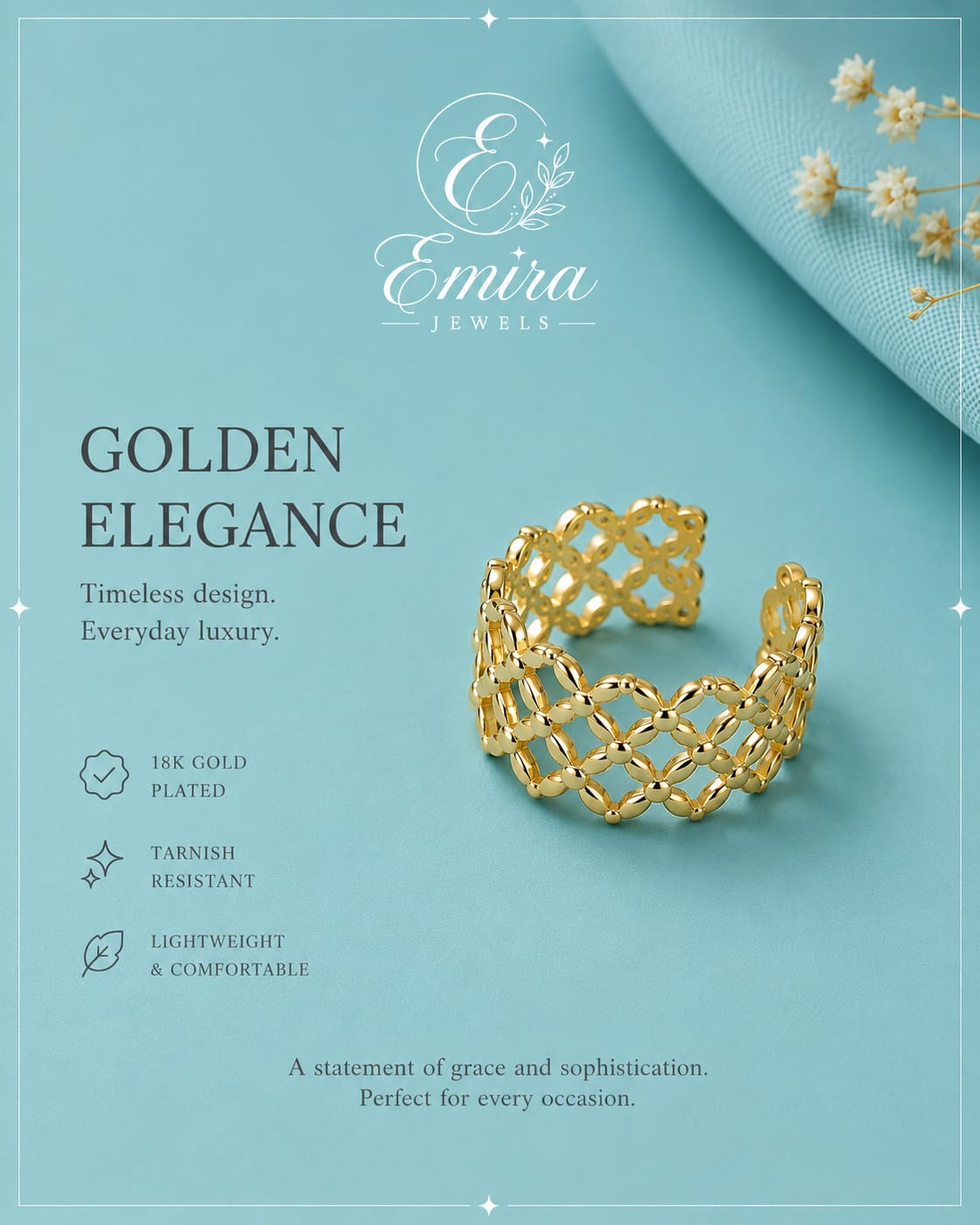 Golden Bloom Ring