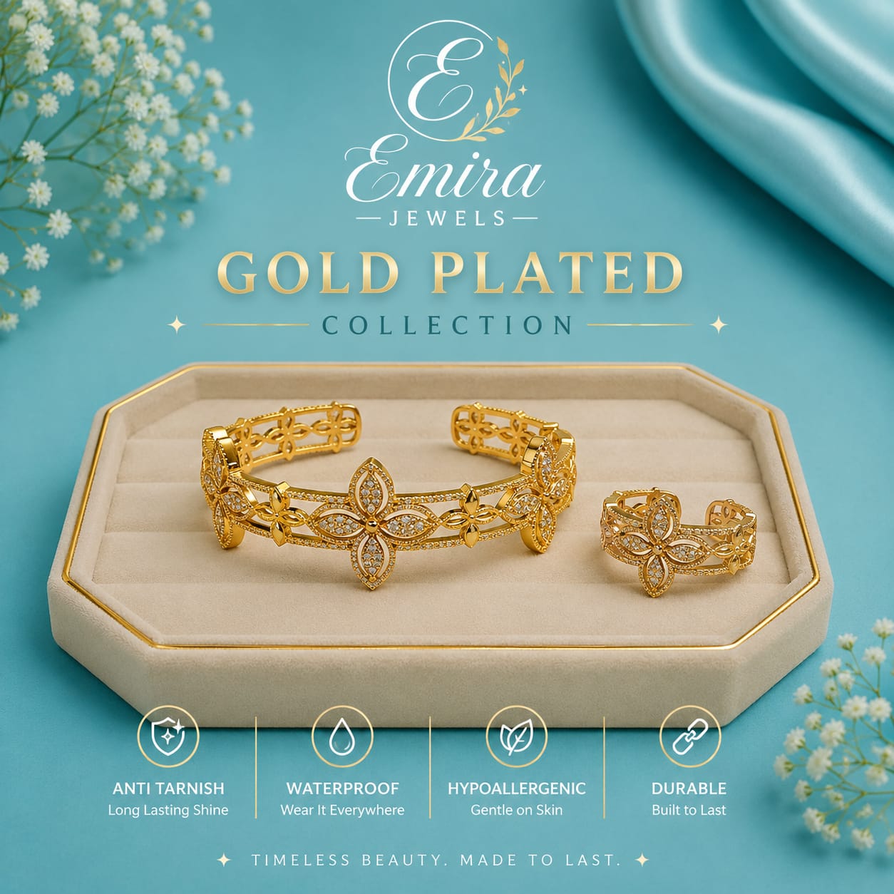 Flora Luxe Bracelet & Ring Set