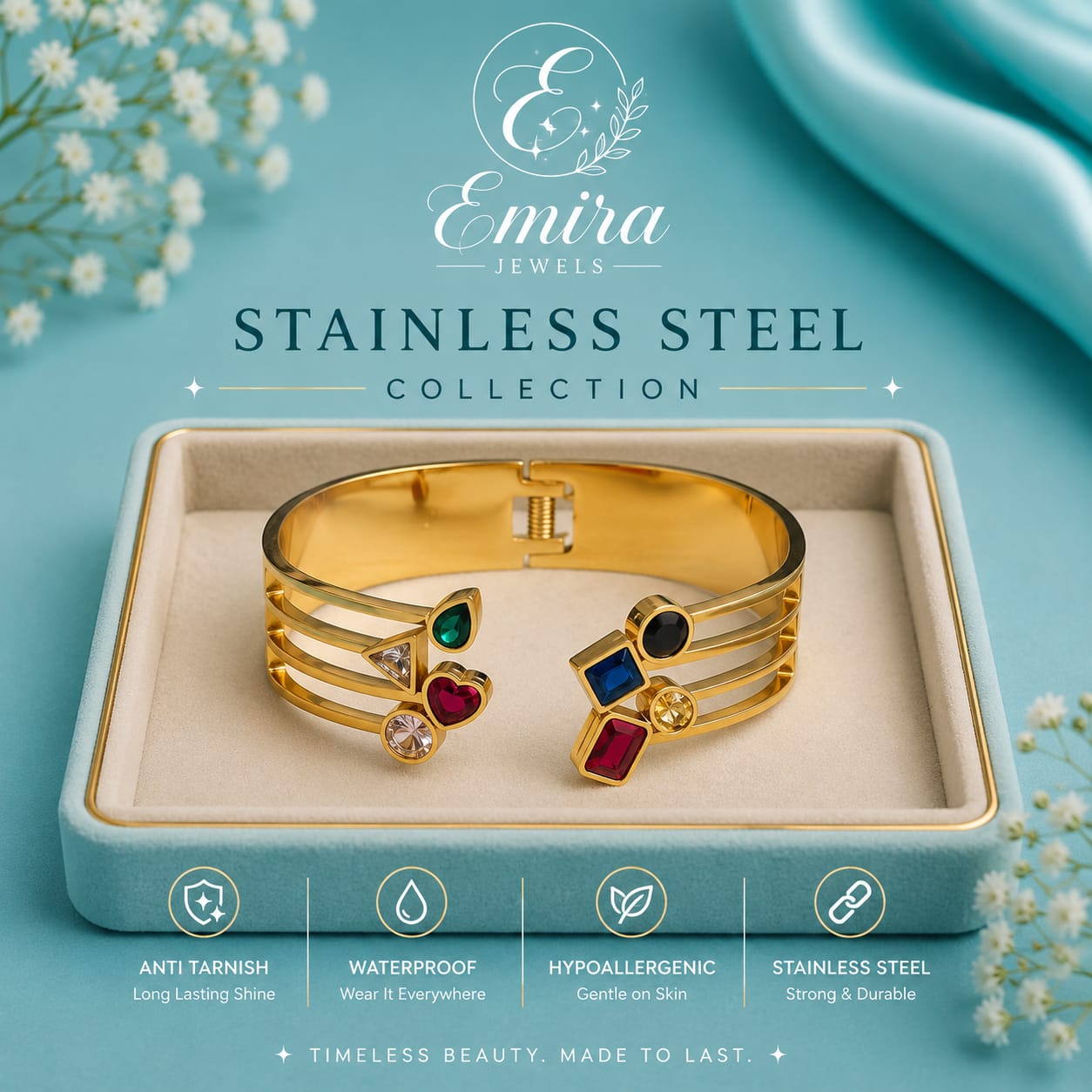Carnival Gem Cuff Bracelet