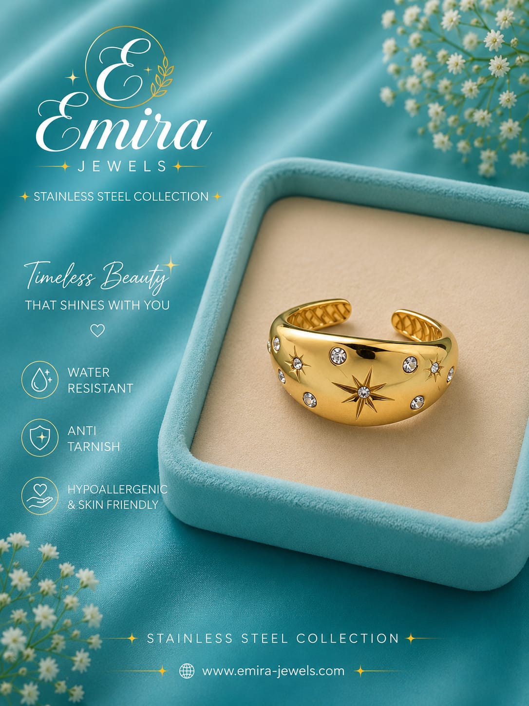 Celestial Spark Adjustable Ring