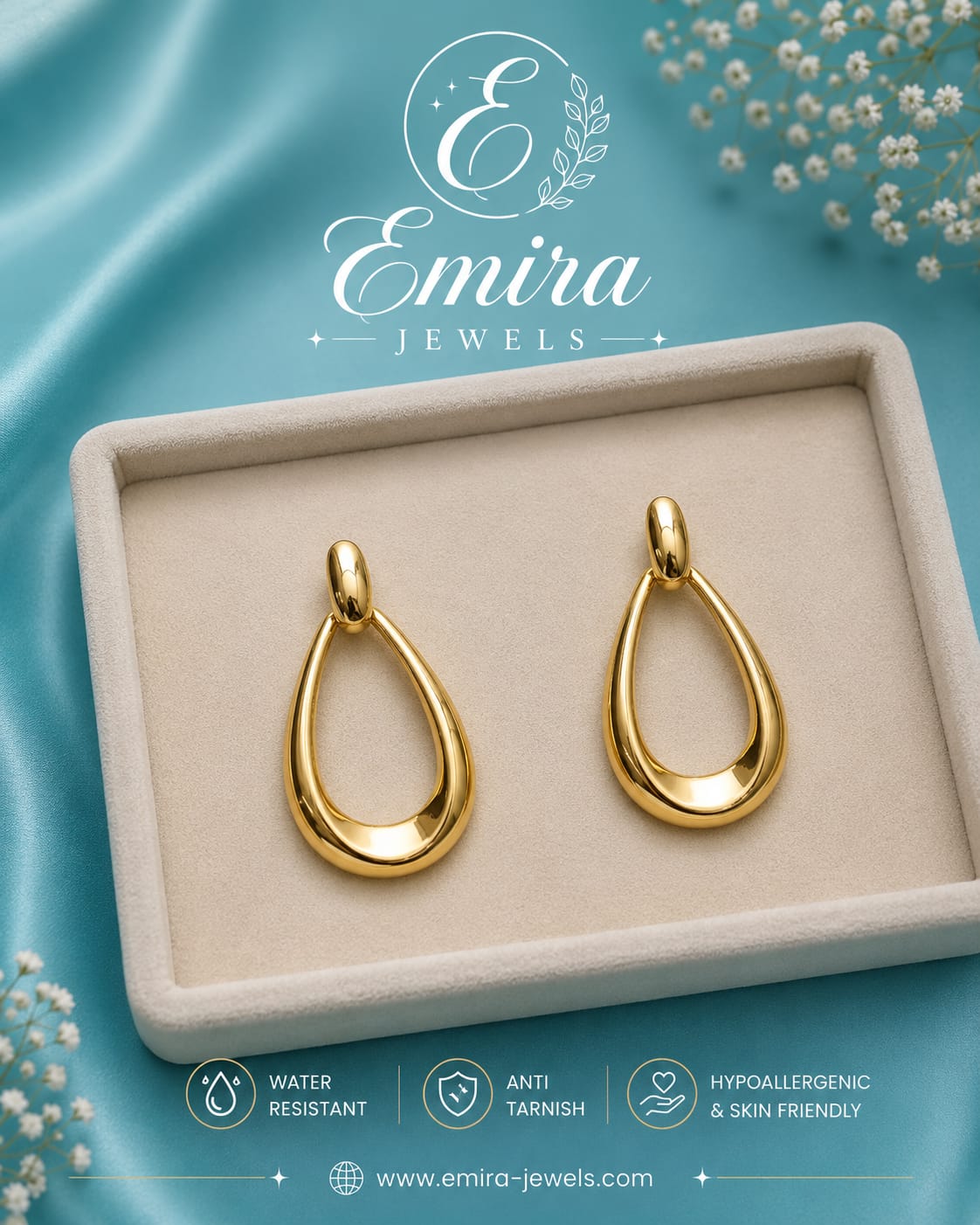 Luna Teardrop Drop Earrings