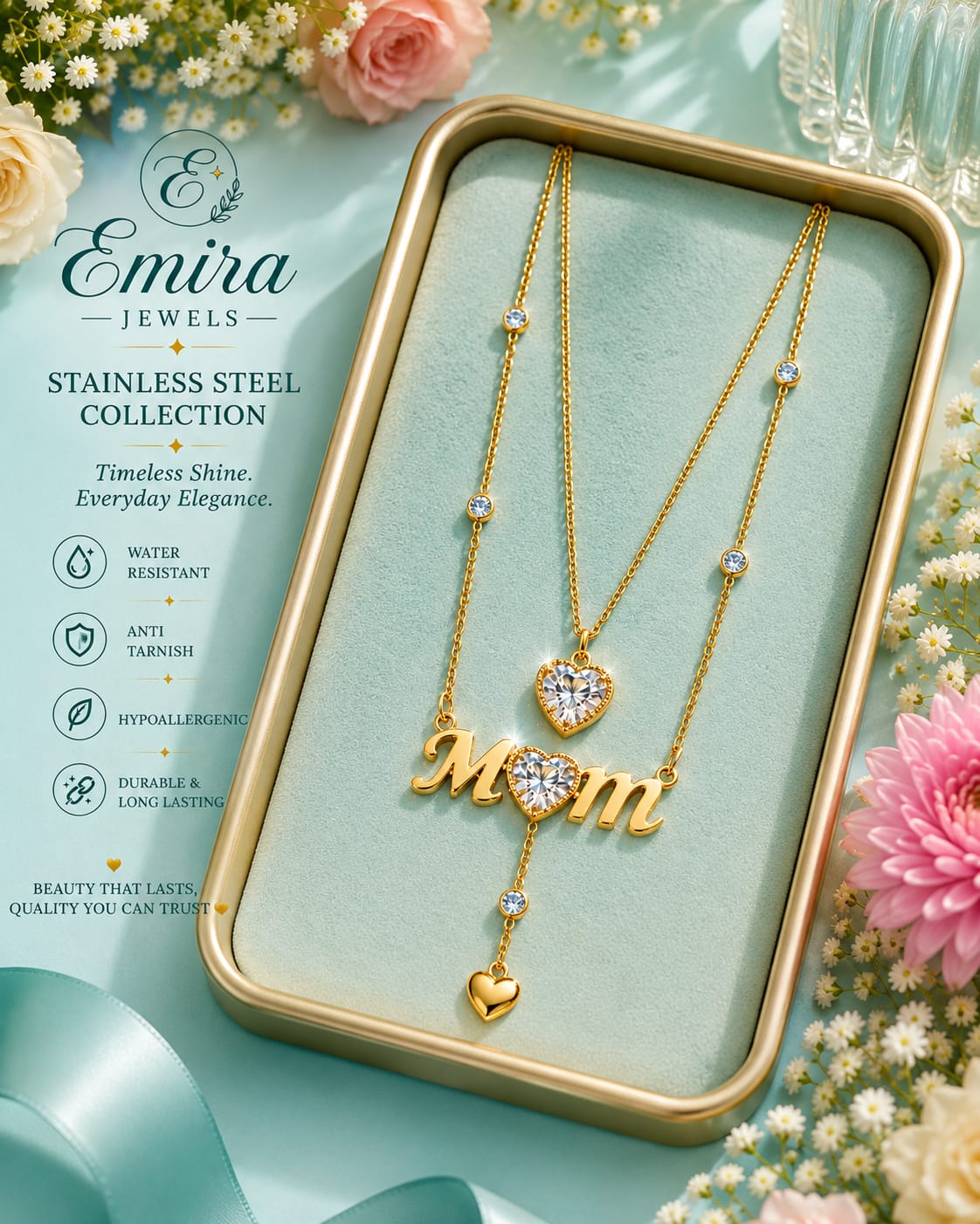 Mom's Heart Necklace