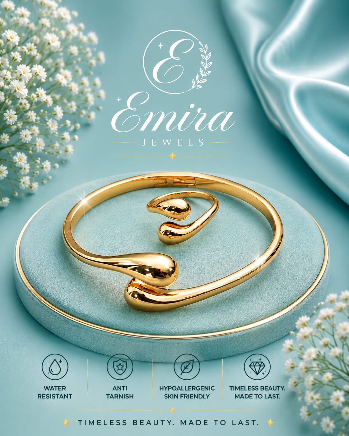 Aurora Gold-Plated Bangle & Ring Set