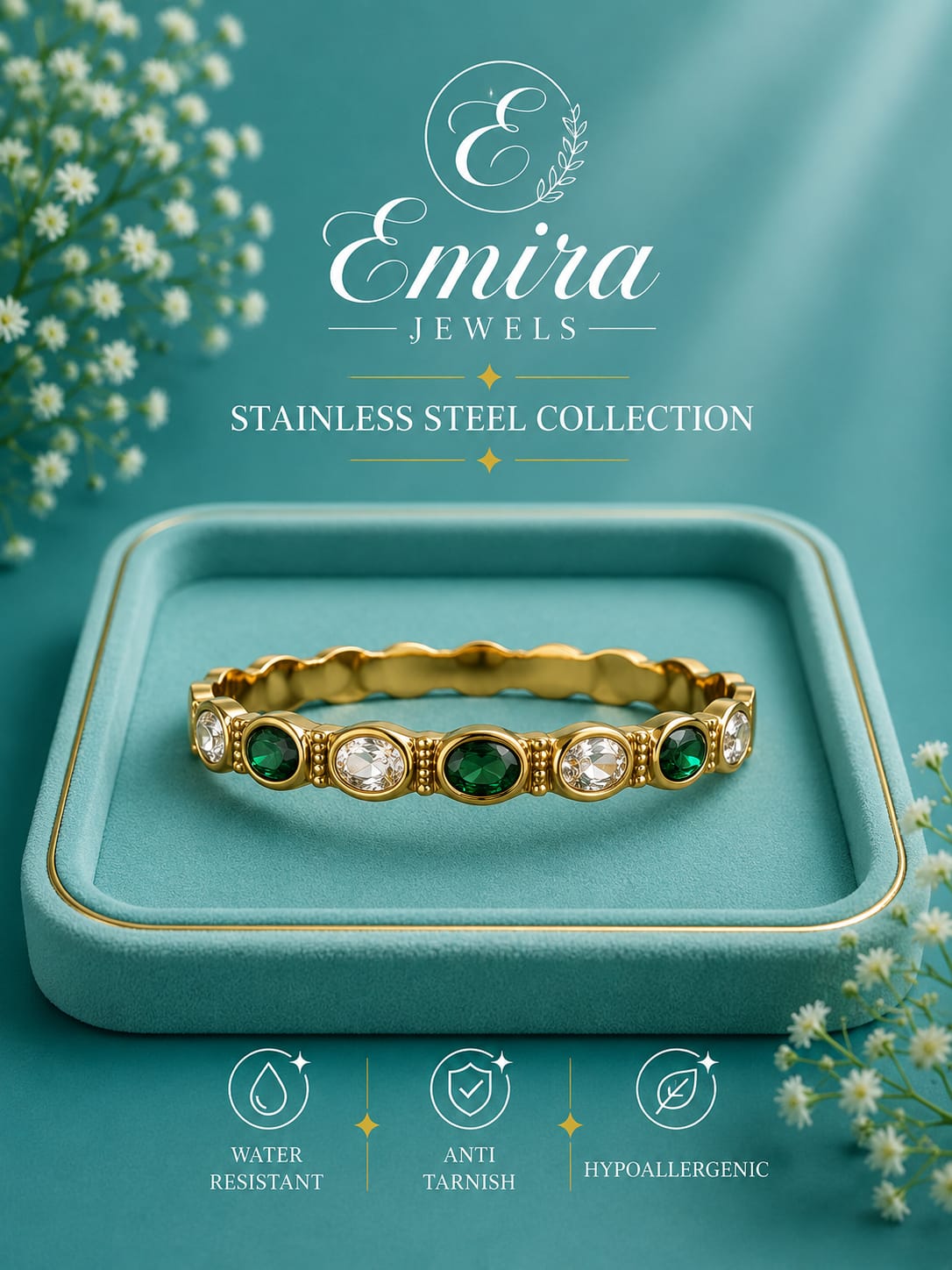 Emerald Radiance Crystal Bracelet