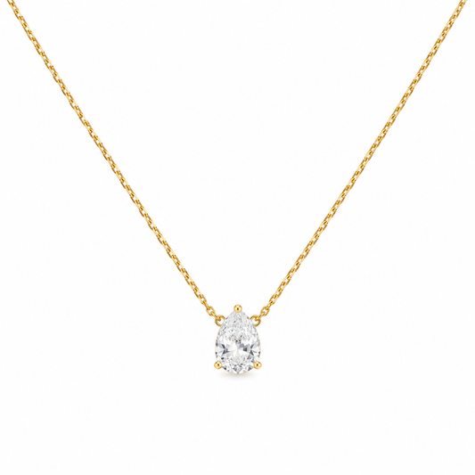 Teardrop Solitaire Necklace