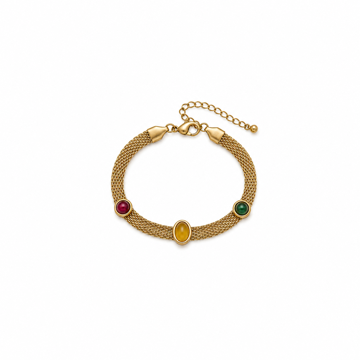 Trio Gem Mesh Bracelet
