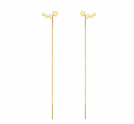 Celestial Star Threader Earrings