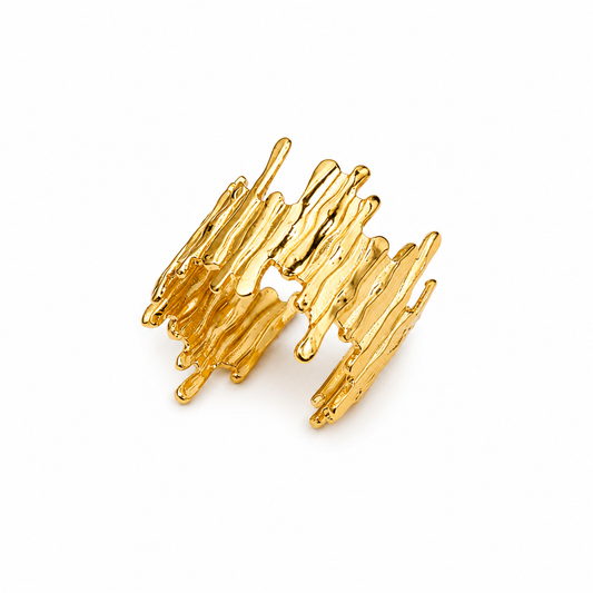 Molten Texture Statement Ring