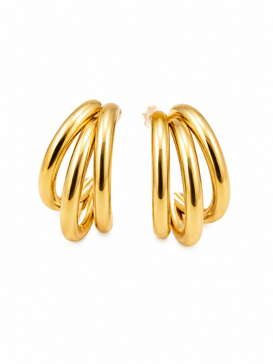 Trinity Luxe Hoop Earrings