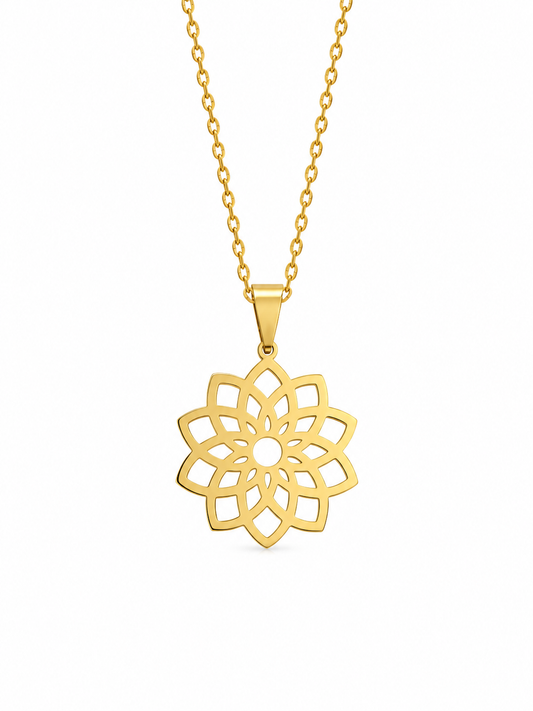 Floral Mandala Pendant Necklace