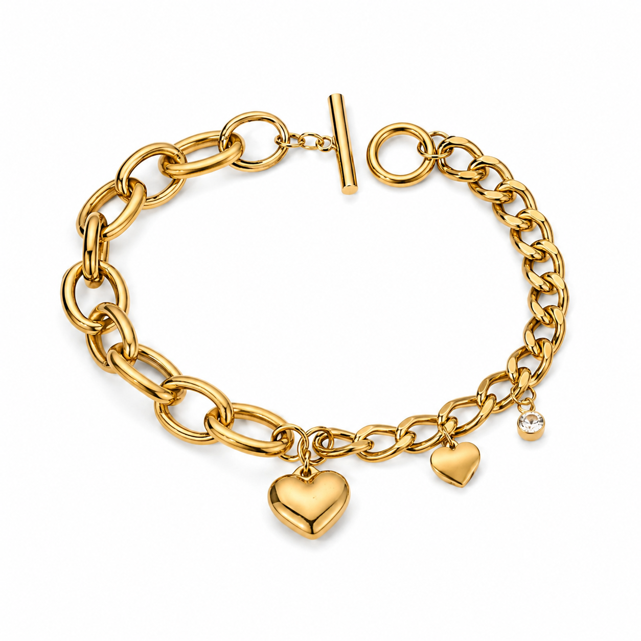 Celeste Heart Charm Bracelet