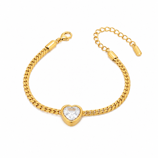 Luna Heart Crystal Bracelet