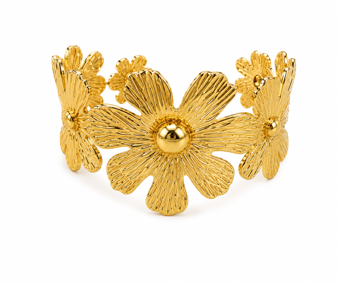 Golden Bloom Stainless Steel Cuff