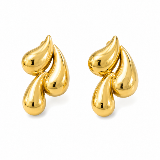 Aurora Triple Drop Stud Earrings