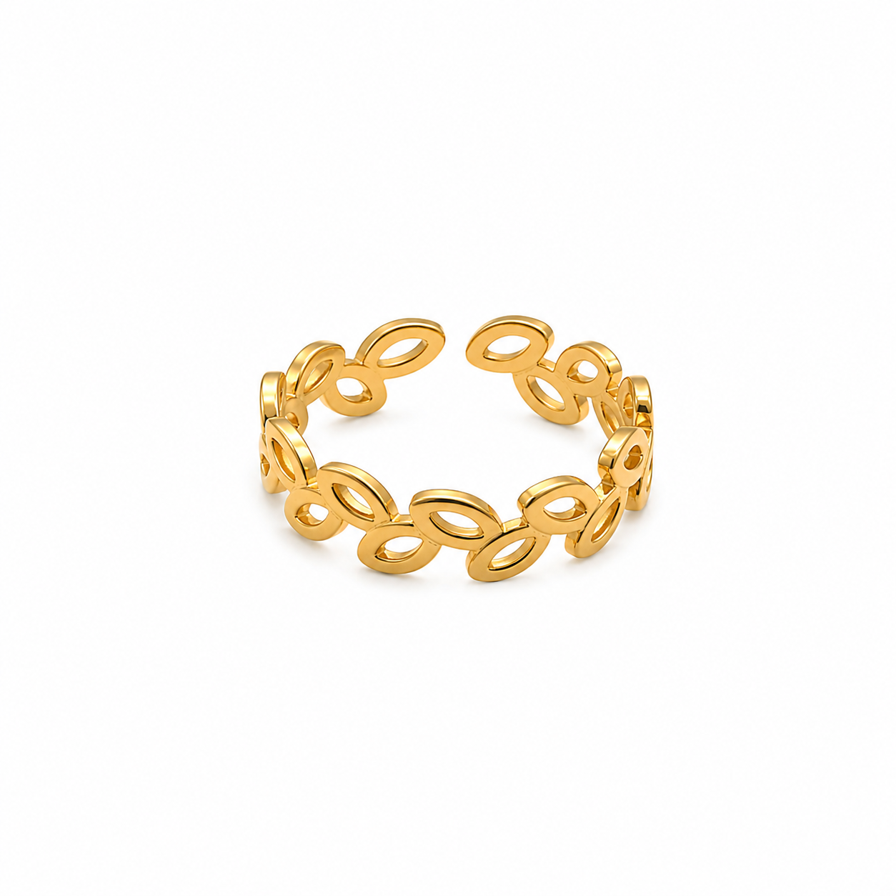 Olivia Leaf Adjustable Ring