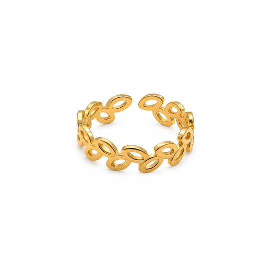 Olivia Leaf Adjustable Ring