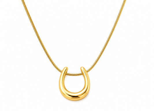 Luna Horseshoe Pendant Necklace