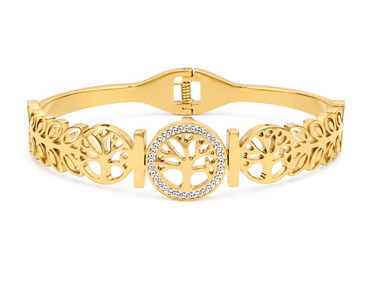Tree of Life Crystal Bangle