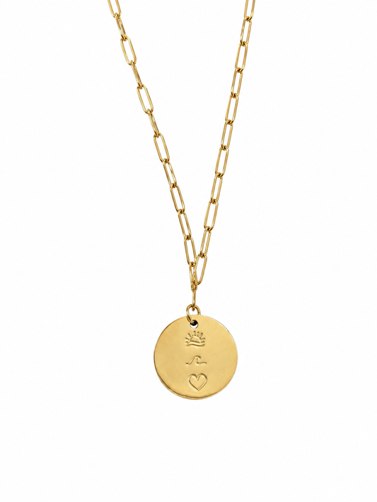 Sun, Sea & Love Medallion Necklace