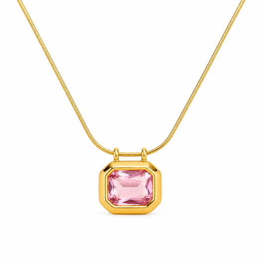 Blush Radiance Pink Crystal Pendant