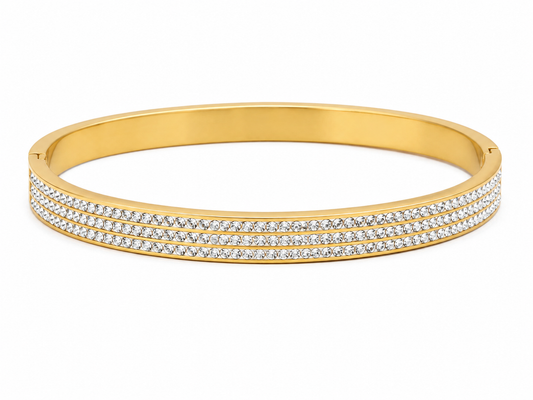 Celestial Triple Crystal Bangle