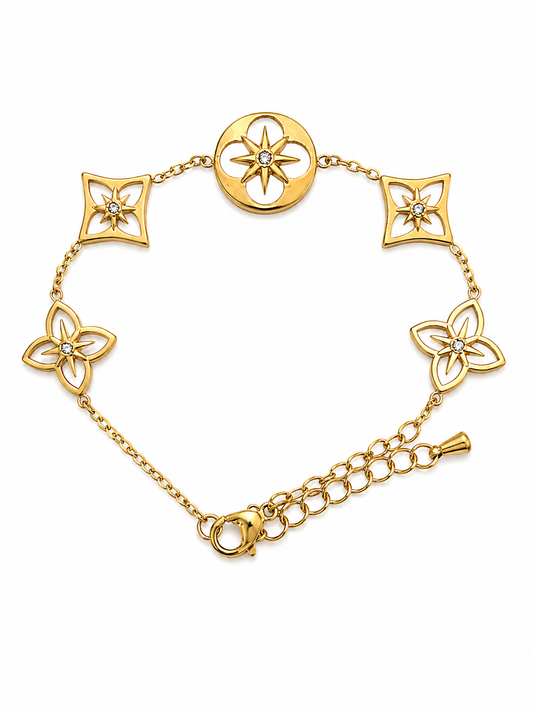Celestial Bloom Charm Bracelet
